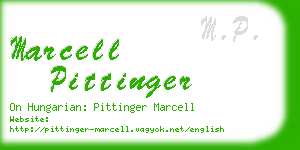 marcell pittinger business card